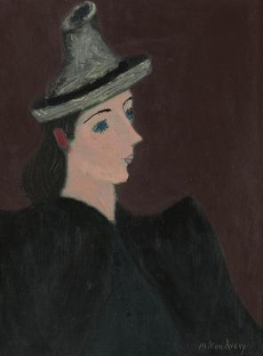 Woman In A Grey Hat Artwork by Milton Avery