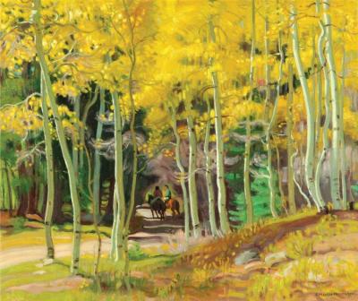 Along The Canyon Road I Artwork by E. Martin Hennings