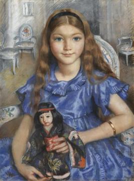 Girl With A Doll Artwork by Zinaida Serebriakova