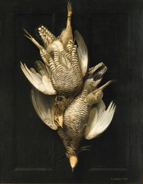 Two Hanging Quail Artwork by Alexander Pope