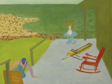 Beach House (porch And Chairs) Artwork by Milton Avery