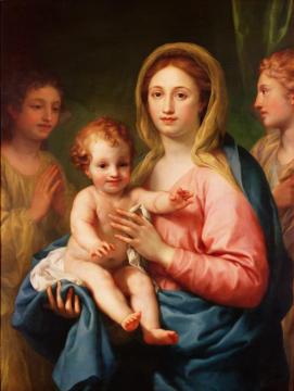 Madonna And Child With Two Angels Artwork by Anton Raphael Mengs