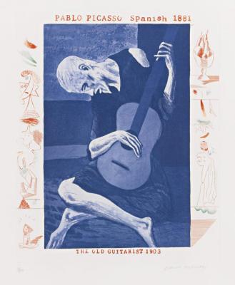 The Blue Guitar Artwork by David Hockney