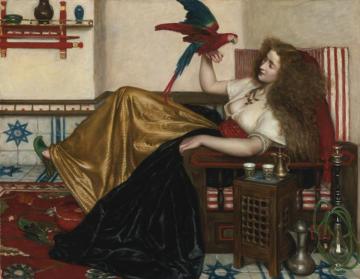 The Lady Of The Tooti-nameh Or The Legend Of The Parrot Artwork by Valentine Cameron Prinsep
