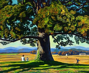 Child Under A Tree, Virginia, 1956 Artwork by Rockwell Kent
