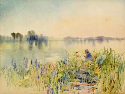 Gone Fishing Artwork by Alice Ravenel Huger Smith