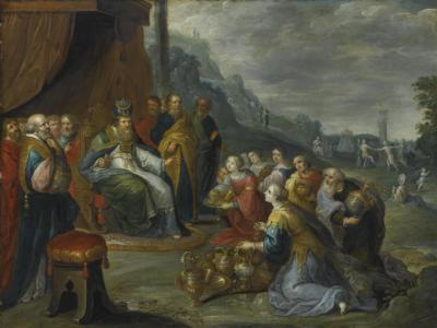 Aaron Receiving Gold From The Israelites Artwork by Frans Francken II