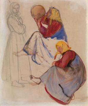 Women Resting Artwork by Zinaida Serebriakova