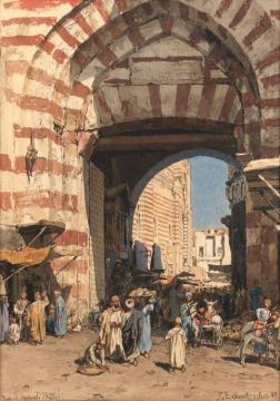The Bab El Metwali, Cairo Artwork by Themistocles von Eckenbrecher