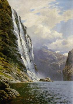 Die Sieben Schwestern Am Geirangerfjord,1915 Artwork by Themistocles von Eckenbrecher