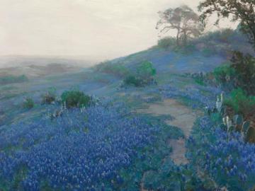Blue Bonnet Field, Early Morning, San Antonio Texas, 1914 Artwork by Julian Onderdonk