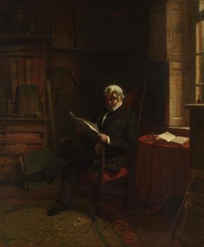 The Morning Paper, 1868 Artwork by John Ferguson Weir