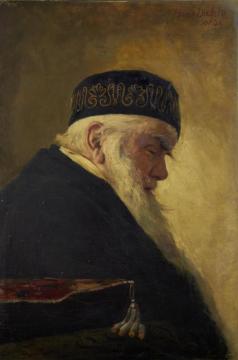 Portrait Of A Man With A Hat Artwork by Hans Dahl