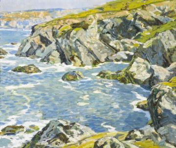 Coastal Scene, Believed To Be Wood's Cove, Laguna Beach Artwork by Walter Elmer Schofield