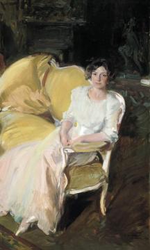 Clotilde Seated On A Sofa, 1910 Artwork by Joaquin Sorolla y Bastida