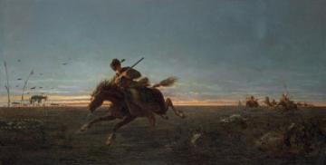 Pony Express, 1863 Artwork by Jules Emile Saintin