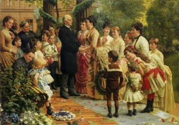 The Birthday Celebration Artwork by Anton Alexander von Werner