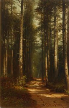 Path Through The Forest Artwork by Benjamin Champney