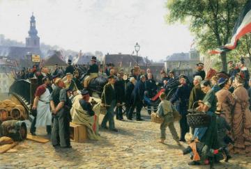 Arrival Of King Wilhelm I Of Prussia In Saarbrücken On 9 August 1870(1877) Artwork by Anton Alexander von Werner