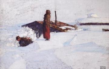 After The Blizzard Artwork by Harvey T. Dunn