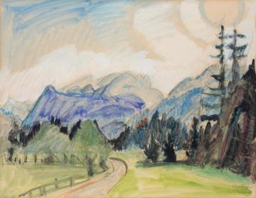 Blaue Berge Artwork by Erich Heckel