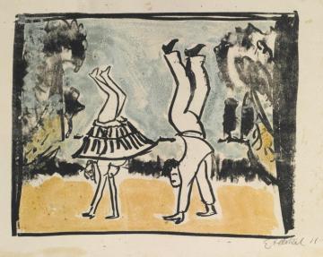 VarietÉszene Artwork by Erich Heckel