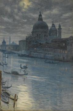 A Moonlight Scene, Venice Artwork by Sir Edward John Poynter