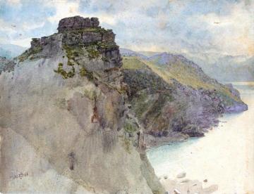 Castle Rock, Lynton, Devon Artwork by Sir Edward John Poynter