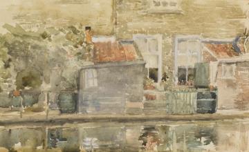 Canal Scene In Holland Artwork by James Abbott McNeill Whistler
