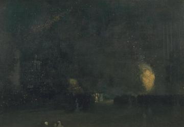 Nocturne, Black And Gold - The Fire Wheel, 1875 Artwork by James Abbott McNeill Whistler