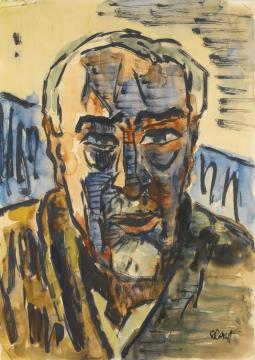 Self-portrait (selbstbildnis) Artwork by Karl Schmidt Rottluff
