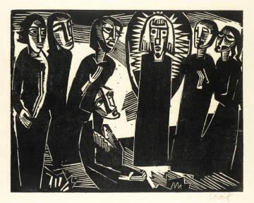 Christus Unter Den Frauen (schapire Addendum 85) Artwork by Karl Schmidt Rottluff