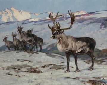 Patriarch Of The Herd Artwork by Carl Rungius