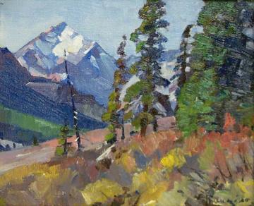 Landscape Sketch Artwork by Carl Rungius