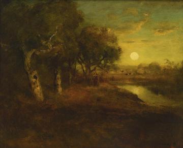 Oaks By Moonlight Artwork by William Keith