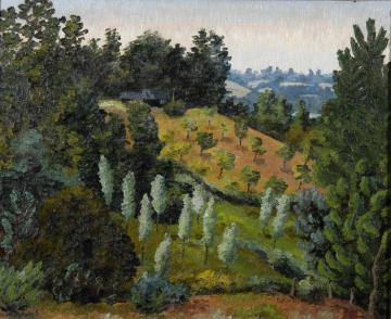 Landscape Stoke-by Nayland Artwork by Sir Cedric Morris