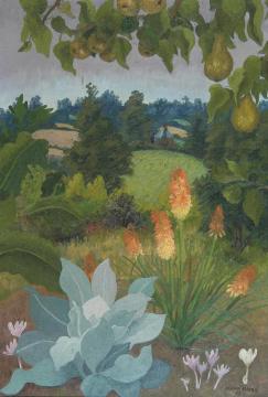 Landscape From Under A Pear Tree, Benton End Garden Artwork by Sir Cedric Morris