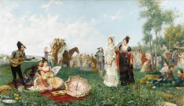 The Serenade, 1880-1889 Artwork by Juan Gimenez Martin
