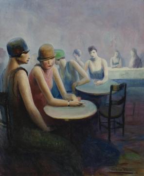 CafÉ DÔme Artwork by Guy Pene Du Bois