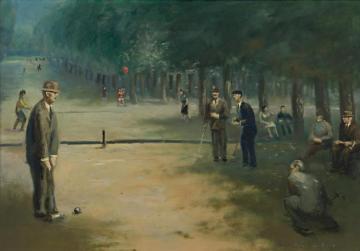Croquet Players, Luxembourg Gardens Artwork by Guy Pene Du Bois