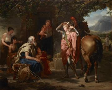 Erminia And The Shepherds (herminie Chez Les Bergers) Artwork by Guillaume Guillon-Lethiere