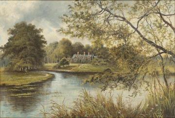 Cottage, Thought To Be At Sandringham Artwork by Octavius T. Clark