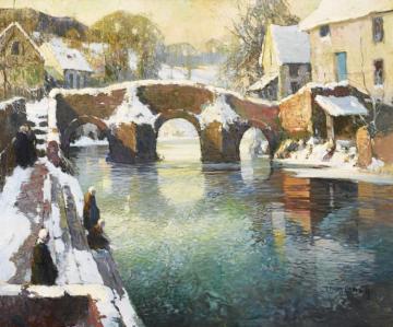 The Bridge At Quimperle, Brittany Artwork by Georges Ames Aldrich