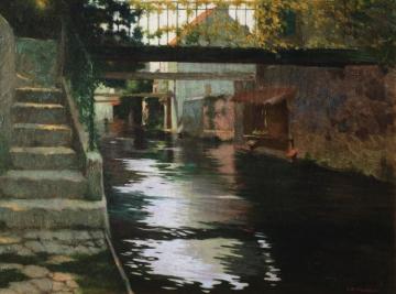The Canal Artwork by Georges Ames Aldrich