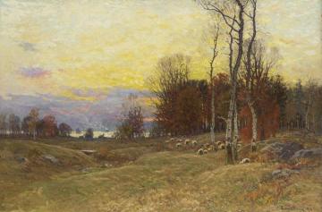 Evening Glow Artwork by John Joseph Enneking