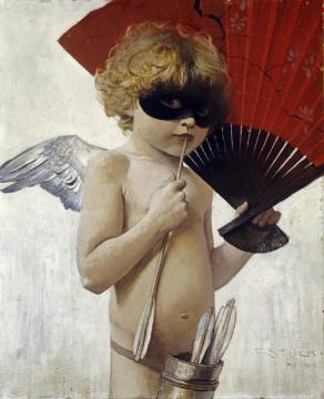 Cupid At The Masked Ball Artwork by Franz von Stuck