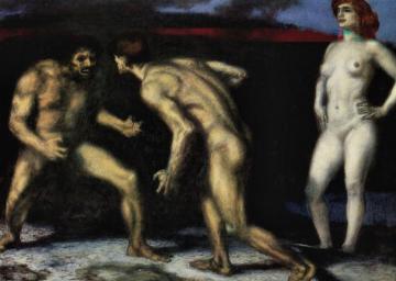 The Struggle For Woman Artwork by Franz von Stuck