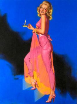 The Chamber Maid, C. 1945 Artwork by Earl Steffa Moran