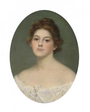 A Portrait Of A Young Lady Artwork by James Wells Champney