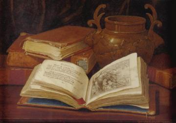 Still Life With Books And Vase Artwork by Claude Raguet Hirst